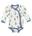 Joha Wrap Bodysuit L/æ - Wool/Bamboo - Off White
