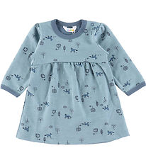 Joha Dress - Wool/Cotton - A-Shape - Blue Green