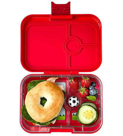 Yumbox Lunchbox w. 4 Rum - Bento Panino - Wow Red Dino