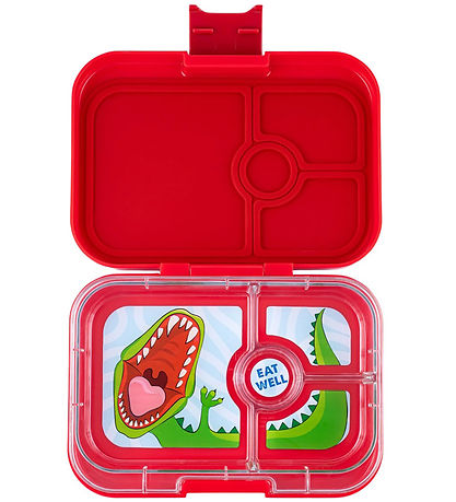 Yumbox Lunchbox w. 4 Rum - Bento Panino - Wow Red Dino