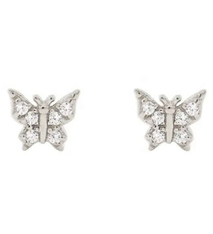 MillaVanilla Earrings - Butterfly - Bling/Silver