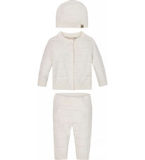 Calvin Klein Set - Cardigan/Trousers/Hat - Rib Knitted - Ivory