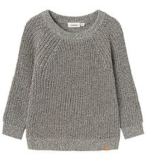 Lil' Atelier Bluse - Strick - Rib - NmmNoro - Himmelgrau