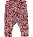 Minymo Trousers - Dusty Rose w. Flowers
