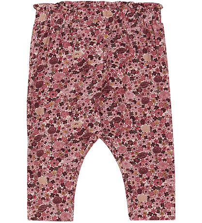 Minymo Trousers - Dusty Rose w. Flowers