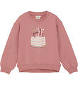 Minymo Sweatshirt - Dusty Rose w. Birthday Cake