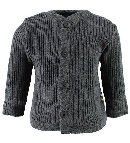 Joha Prjónað Cardigan - Ull - Kolgrár