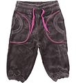 Katvig Velvet Trousers - Grey w. Fuchsia