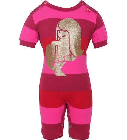 Danefæ Summer Romper - Danefarm - Pink Striped Mermaid