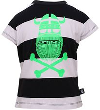 Danefæ T-shirt - Danepuppy - Black/White Striped Erik Ghost