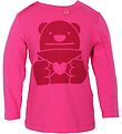 Danefæ Blouse - Data tornado - Hot Pink Love letter