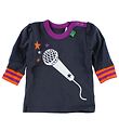 Freds World Blouse - Charcoal Grey/Purple w. music