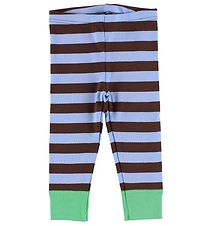 Katvig Leggings - Brun/Lyseblåstribet