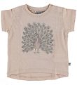 Wheat T-shirt - Powder m. Påfugl