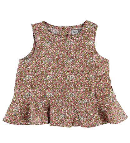 Wheat Top - Weiß m. Rote Mini-Rosen