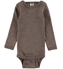 Engel Bodysuit - l/s - Wool - Walnut