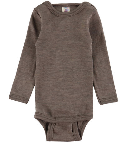 Engel Bodysuit - l/s - Wool - Walnut
