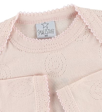 Smallstuff Bodysuit - L/S - Rose w. Pointelle