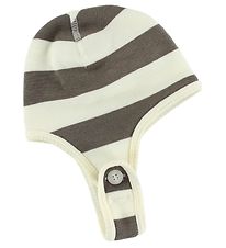 Joha Muts - Wol - Creme/Bruin Gestreept