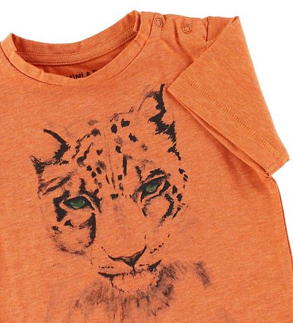 Mini A Ture T-Shirts - Legolas - Orangemeliert m. Leopard