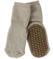 MP Socks w. Anti-Slip - Brown Melange