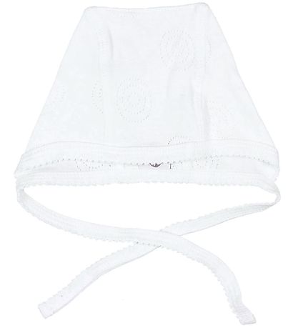 Smallstuff Baby Hat - White w. Pointelle