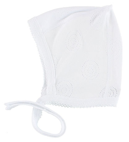 Smallstuff Baby Hat - White w. Pointelle
