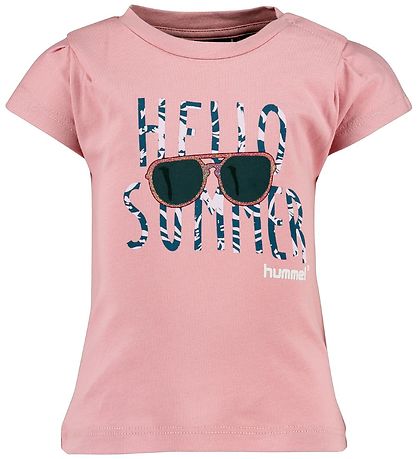 Hummel T-paita - HMLloralai - Vaaleanpunainen, Printti