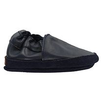 Melton Leder-Krabbelschuhe - Navy
