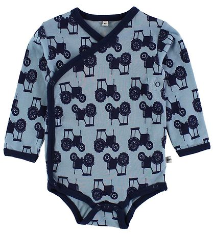 Pippi Baby Kääre-Bodyt - 4 kpl - Sininen/harmaa M. Tulosta