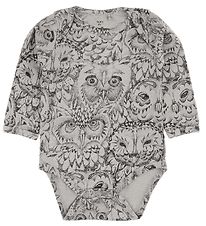 Soft Gallery Romper l/s - Bob - Grijs m. Uilen