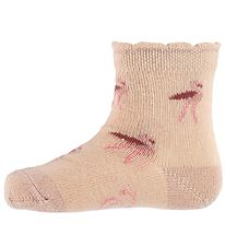 Petit by Sofie Schnoor Sokken - Licht roze m. Flamingo's