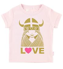 Danefæ T-shirt - Alva - Light Rose w. Love Freja