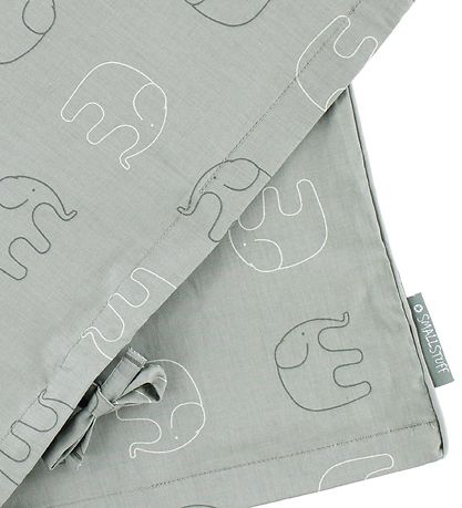 Smallstuff Duvet Cover - Junior - Light Grey w. Elephants