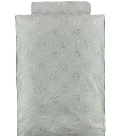 Smallstuff Duvet Cover - Junior - Light Grey w. Elephants