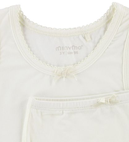 Minymo Underwear - Bamboo - White w. Lace