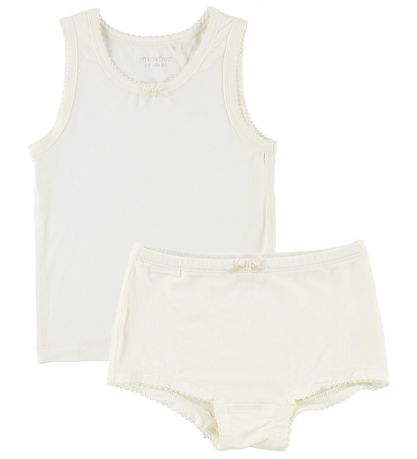 Minymo Underwear - Bamboo - White w. Lace