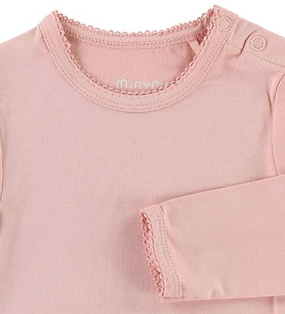 Minymo Bodysuit l/s - Bamboo - Pink