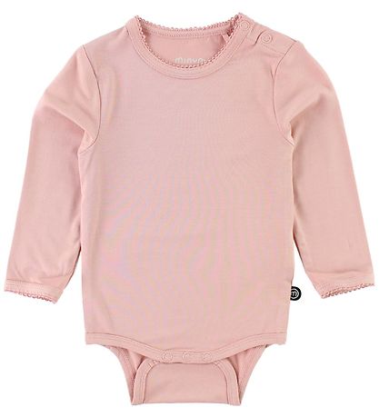 Minymo Bodysuit l/s - Bamboo - Pink