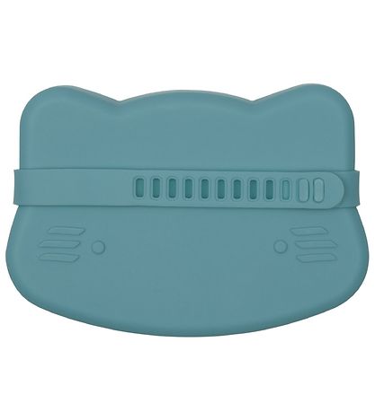 We Might Be Tiny Snackbox - Cat - Silicone - Petrol