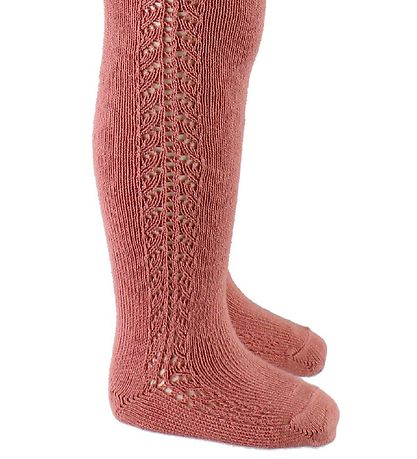 Condor Tights w. Pointelle - Dusty Pink