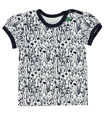 Freds World T-shirt - Ivory/Navy w. Flowers