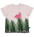 Freds World Stuttermabolur - Bleikt M. Lauf mynstur/Flamingo