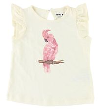 Mini A Ture T-shirt - Decia - White w. Parrot