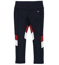 Tommy Hilfiger Leggings - Navy m. Rød/Hvid