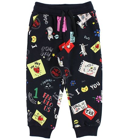Dolce & Gabbana Sweatpants - Navy w. Print