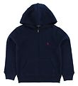 Polo Ralph Lauren Zip Thru Hoodie - Sweat - Navy w. Logo