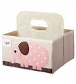 3 Sprouts Storage Basket w. Handle - 25x28x26 - Elephant