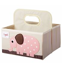 3 Sprouts Storage Basket w. Handle - 25x28x26 - Elephant