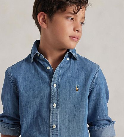 Polo Ralph Lauren Skyrta - Gallaefni - Blátt